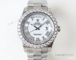 N9 Rolex Day-Date II Replica Watch - Stainless Steel Diamond Bezel